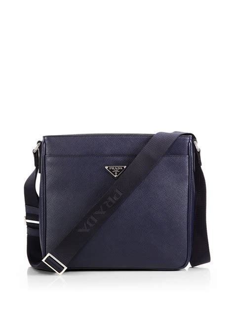 prada black blue saffiano leather studded crossbody bag|authentic Prada saffiano.